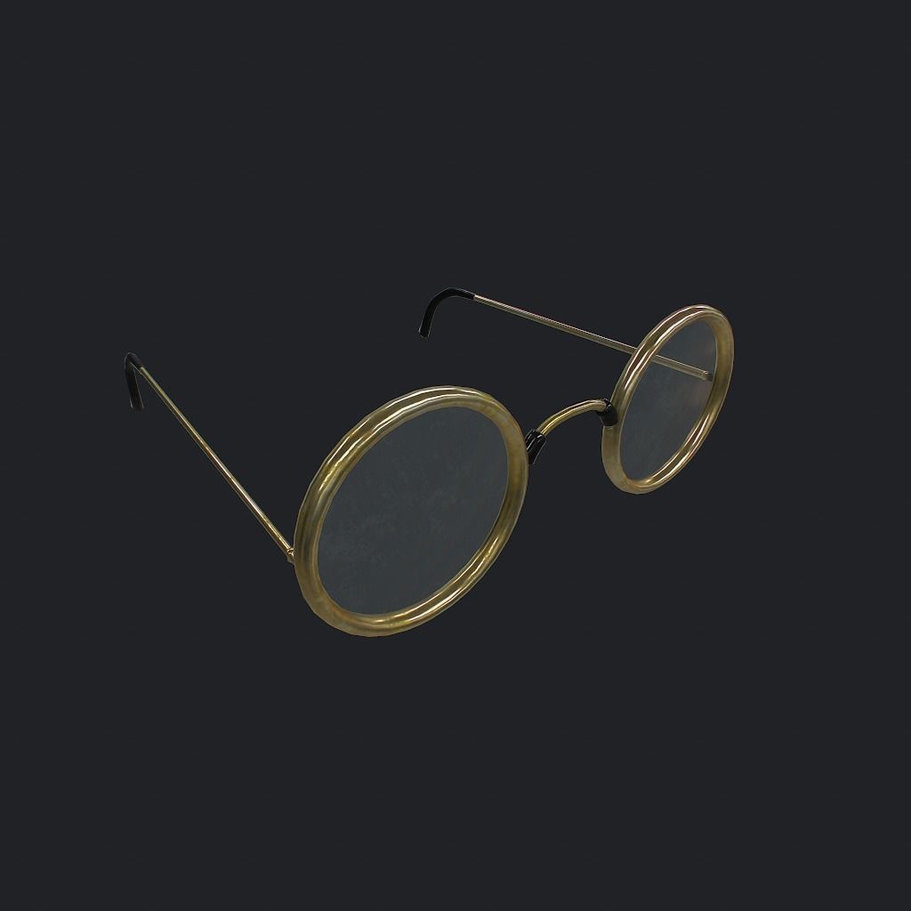 Old Glasses V1 pbr Low-poly 3D model_3