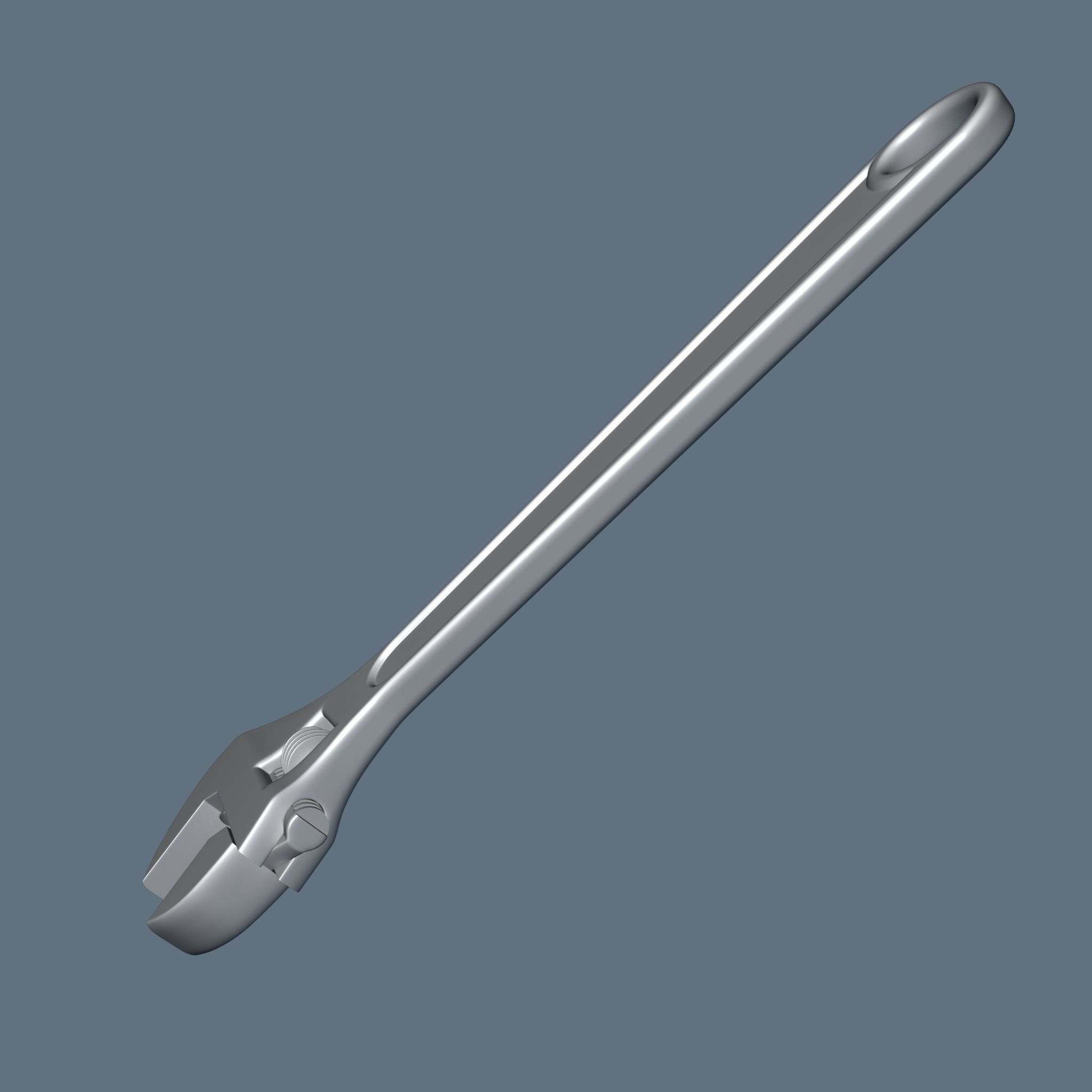 Adjustable Spanner Wrench Free 3D model_2