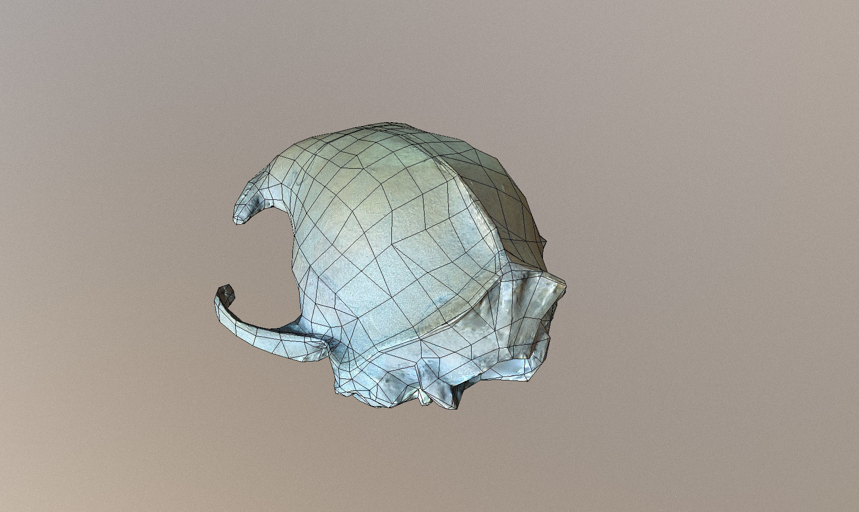 Photorealistic scanned small skull of rodent  Low-poly 3D model_19