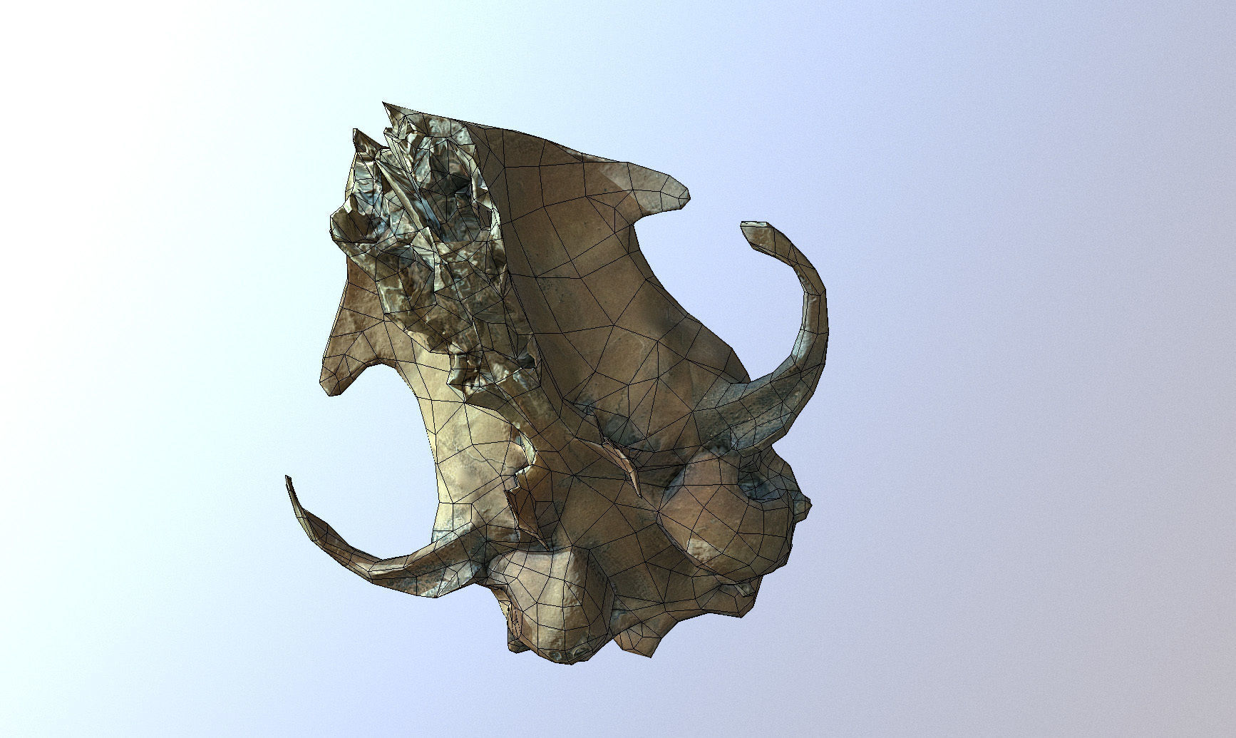 Photorealistic scanned small skull of rodent  Low-poly 3D model_14