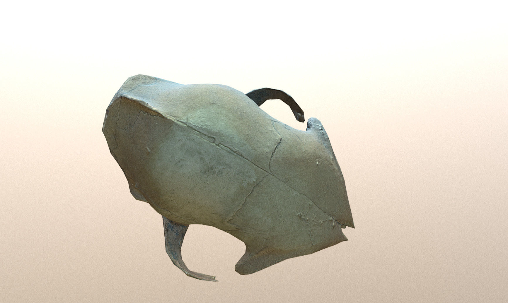 Photorealistic scanned small skull of rodent  Low-poly 3D model_21