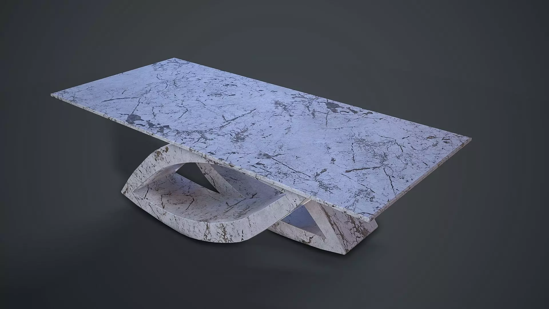 Table - Granite Free low-poly 3D model_0