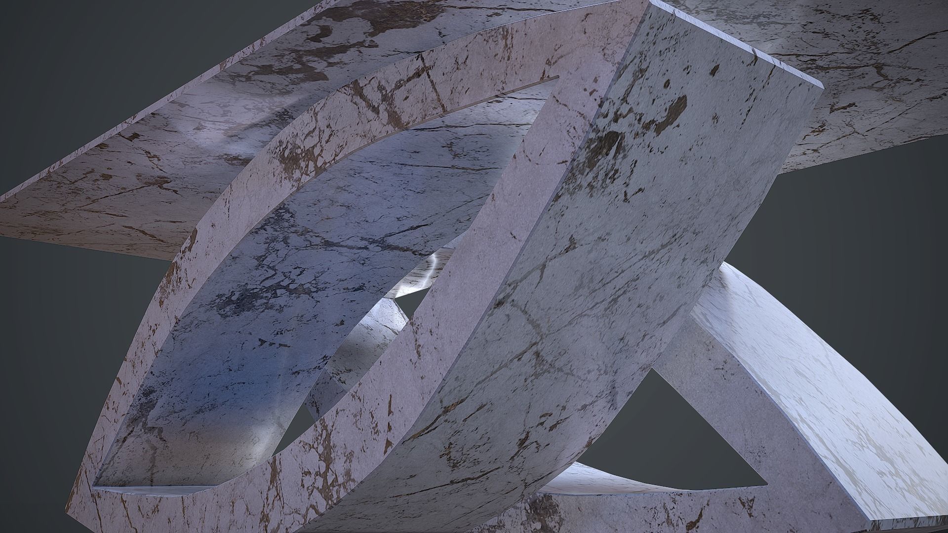 Table - Granite Free low-poly 3D model_1