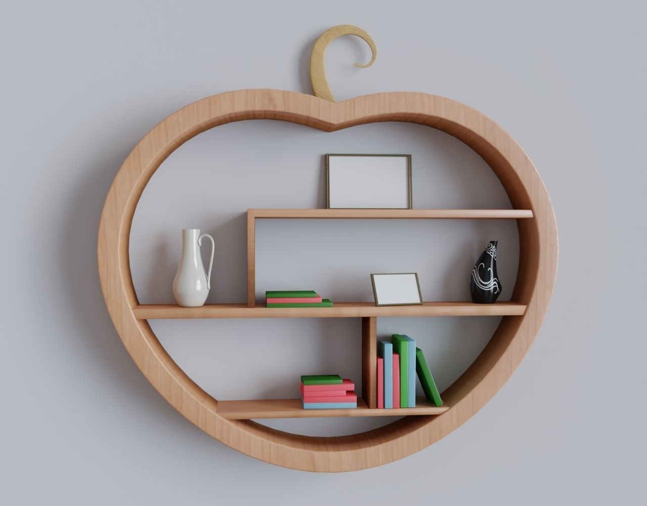 A set of original bookshelves 3D model_4