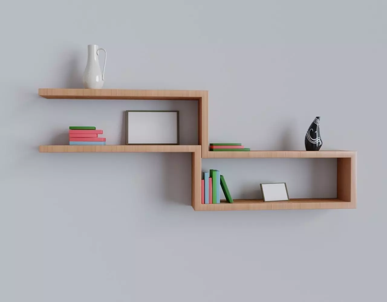 A set of original bookshelves 3D model_0