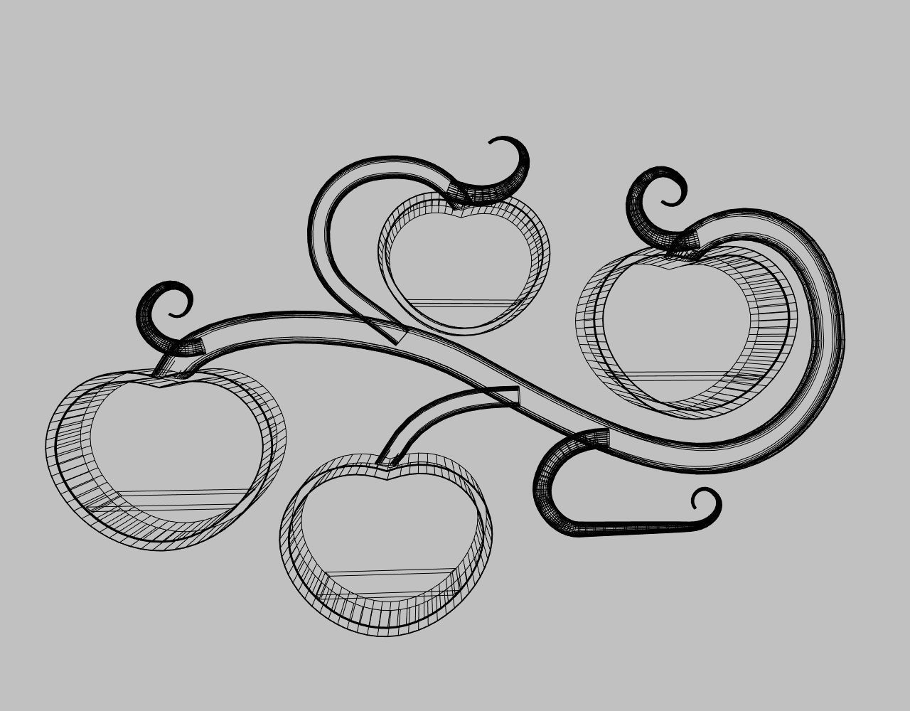 A set of original bookshelves 3D model_8