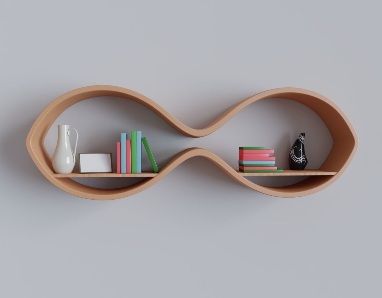A set of original bookshelves 3D model_2