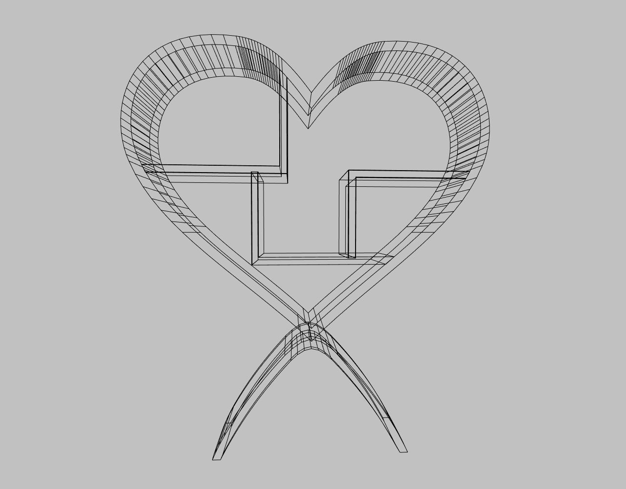 A set of original bookshelves 3D model_11