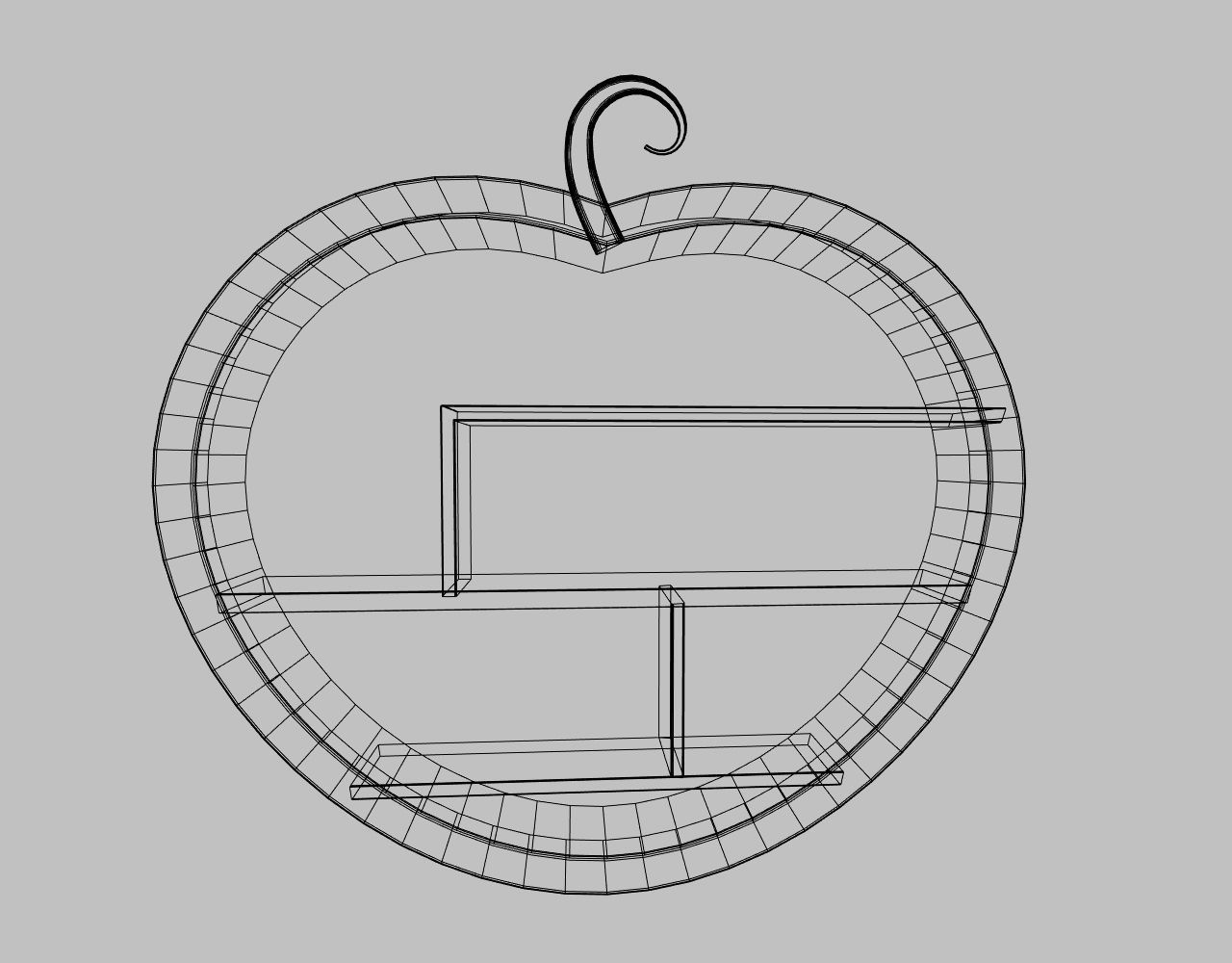 A set of original bookshelves 3D model_9