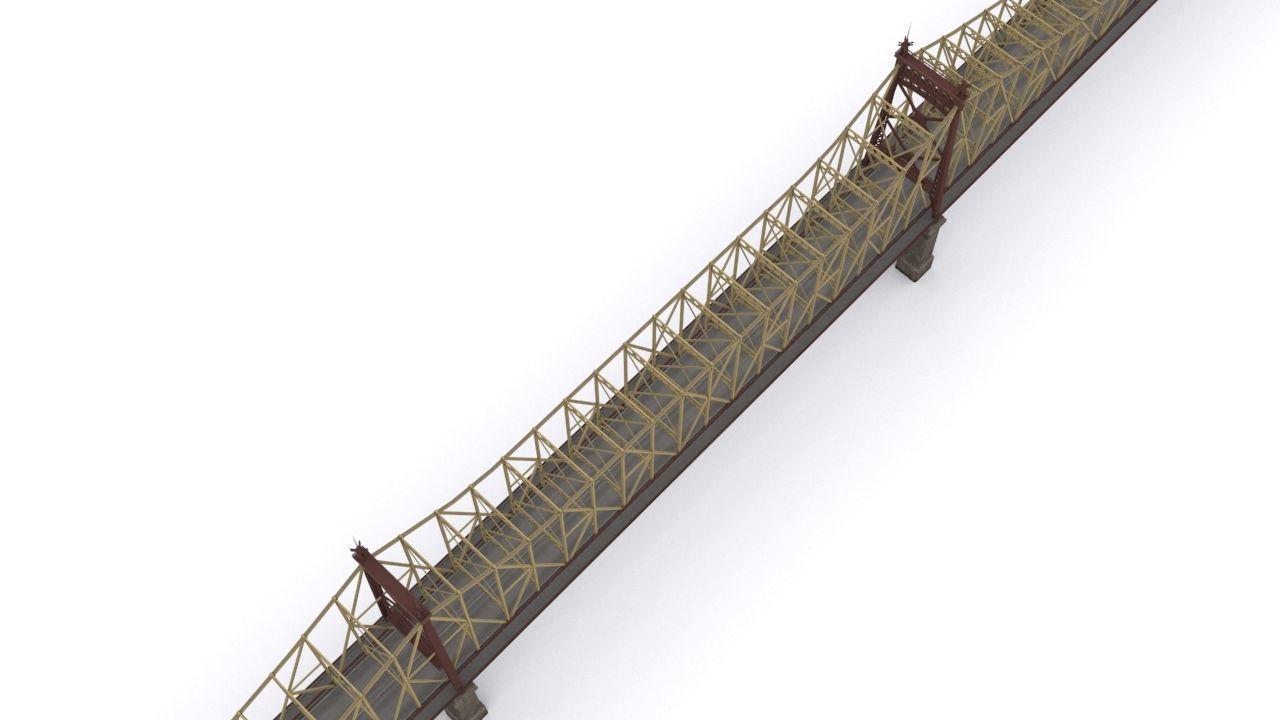 Queensboro Bridge Low-poly 3D model_2