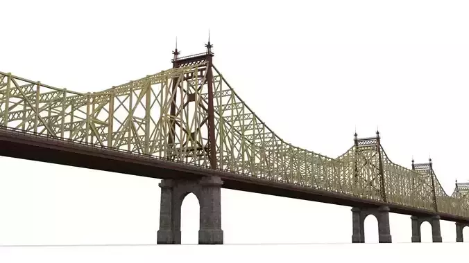 Queensboro Bridge Low-poly 3D model