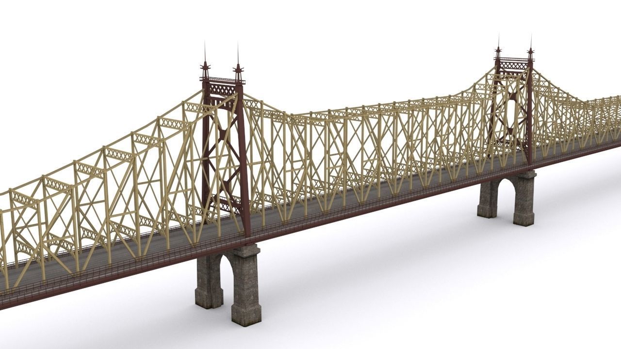 Queensboro Bridge Low-poly 3D model_1