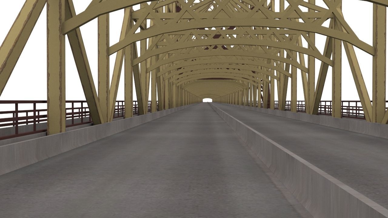 Queensboro Bridge Low-poly 3D model_5