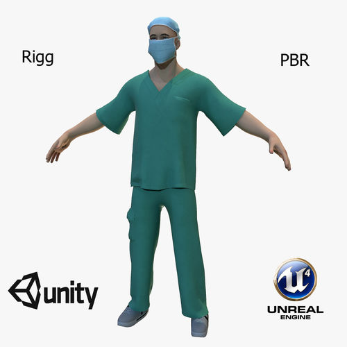 doctor Low-poly 3D model