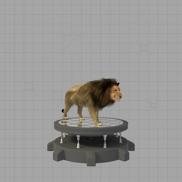 Lion Rigged 3D model_2