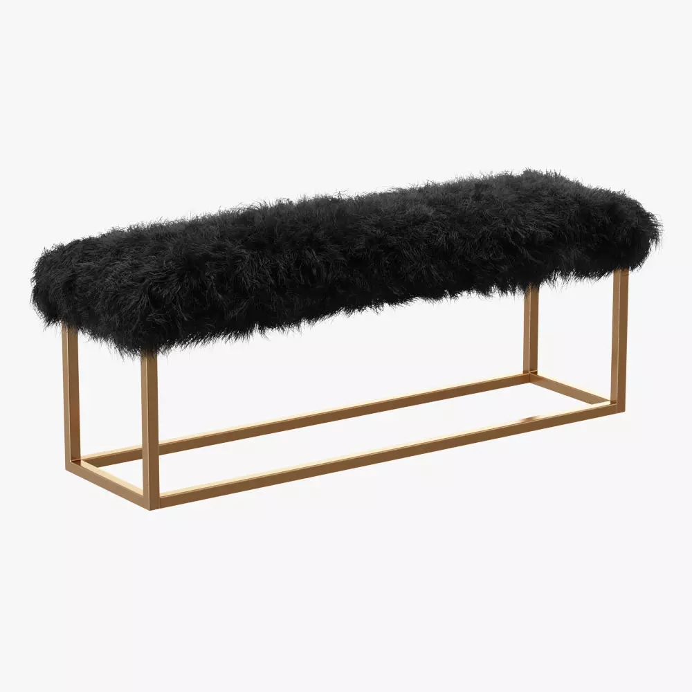 Mabel Upholstered Bench 3D model_0