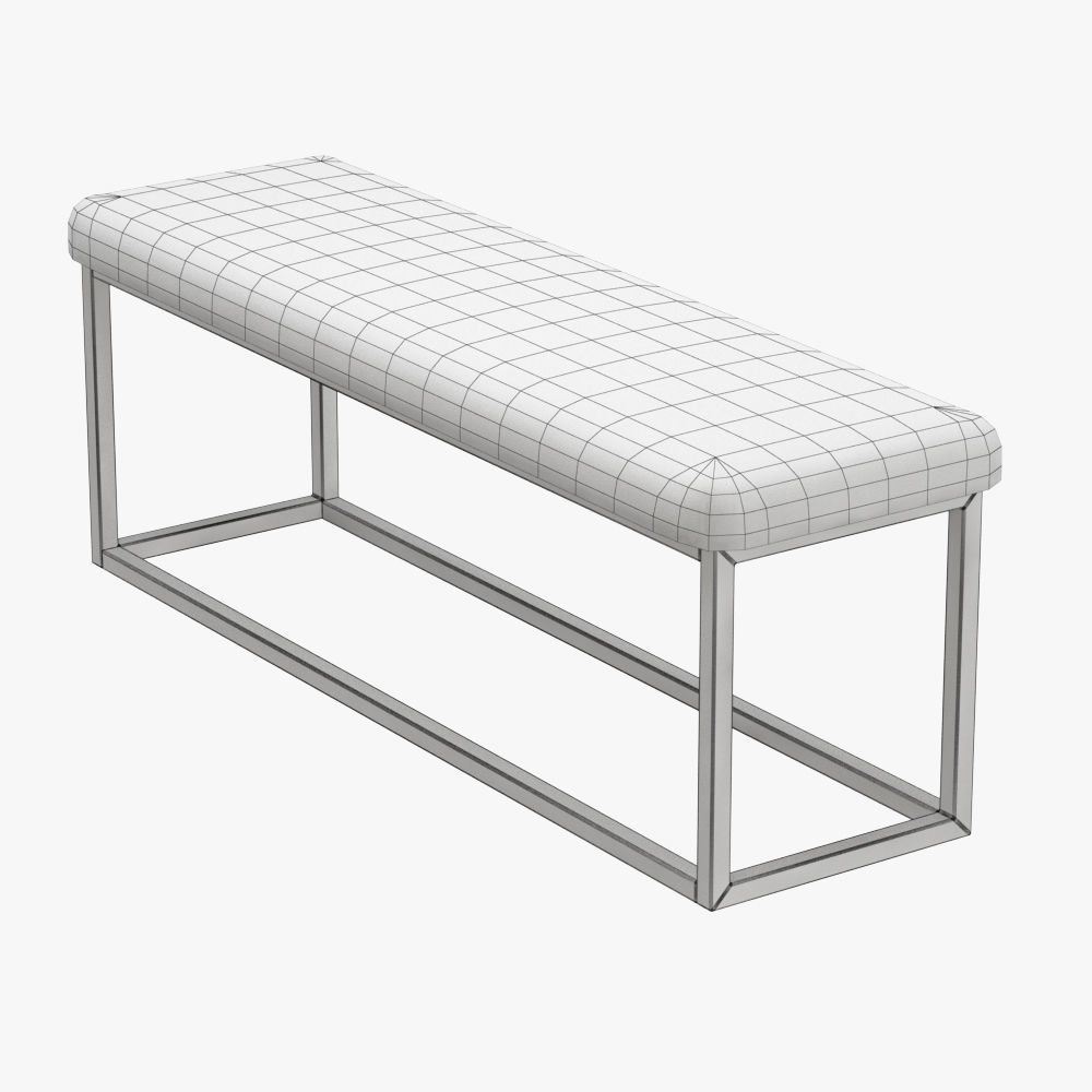 Mabel Upholstered Bench 3D model_4