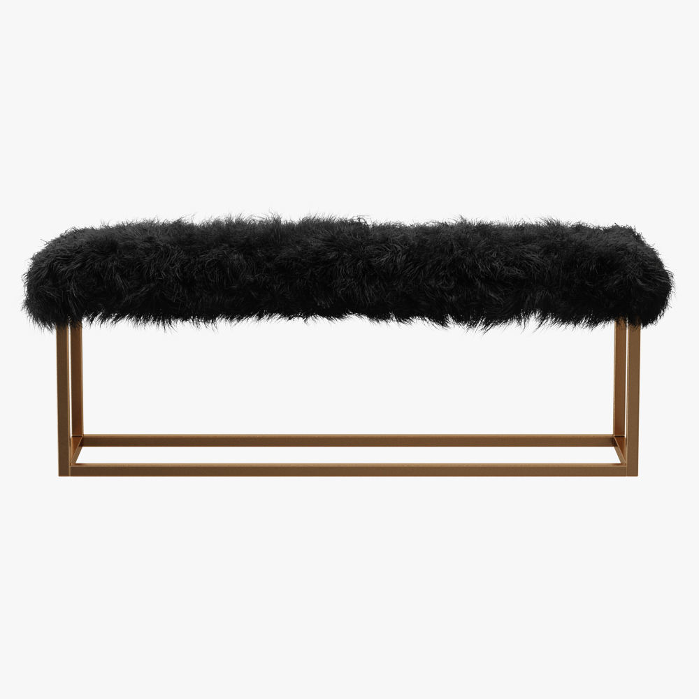 Mabel Upholstered Bench 3D model_1