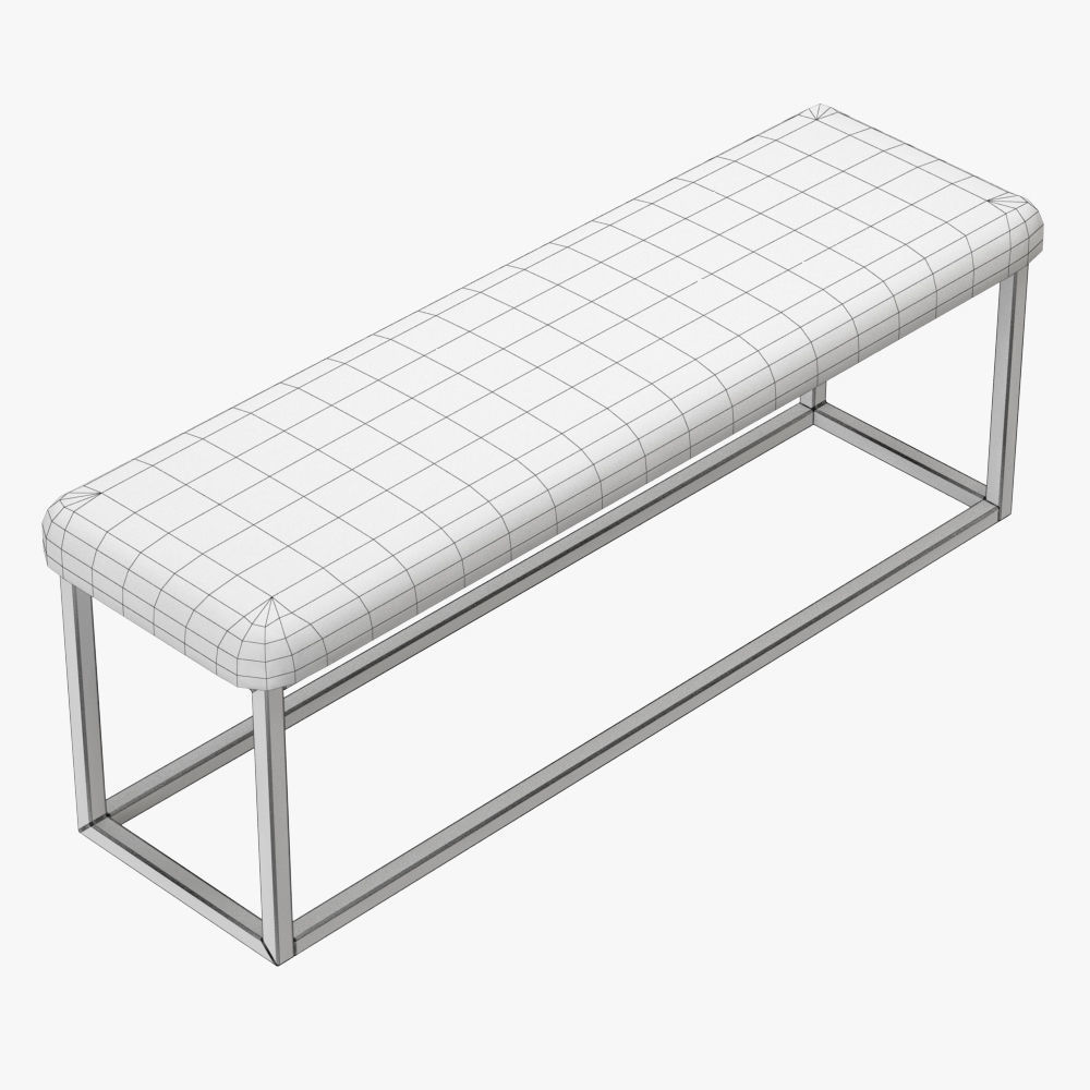 Mabel Upholstered Bench 3D model_3