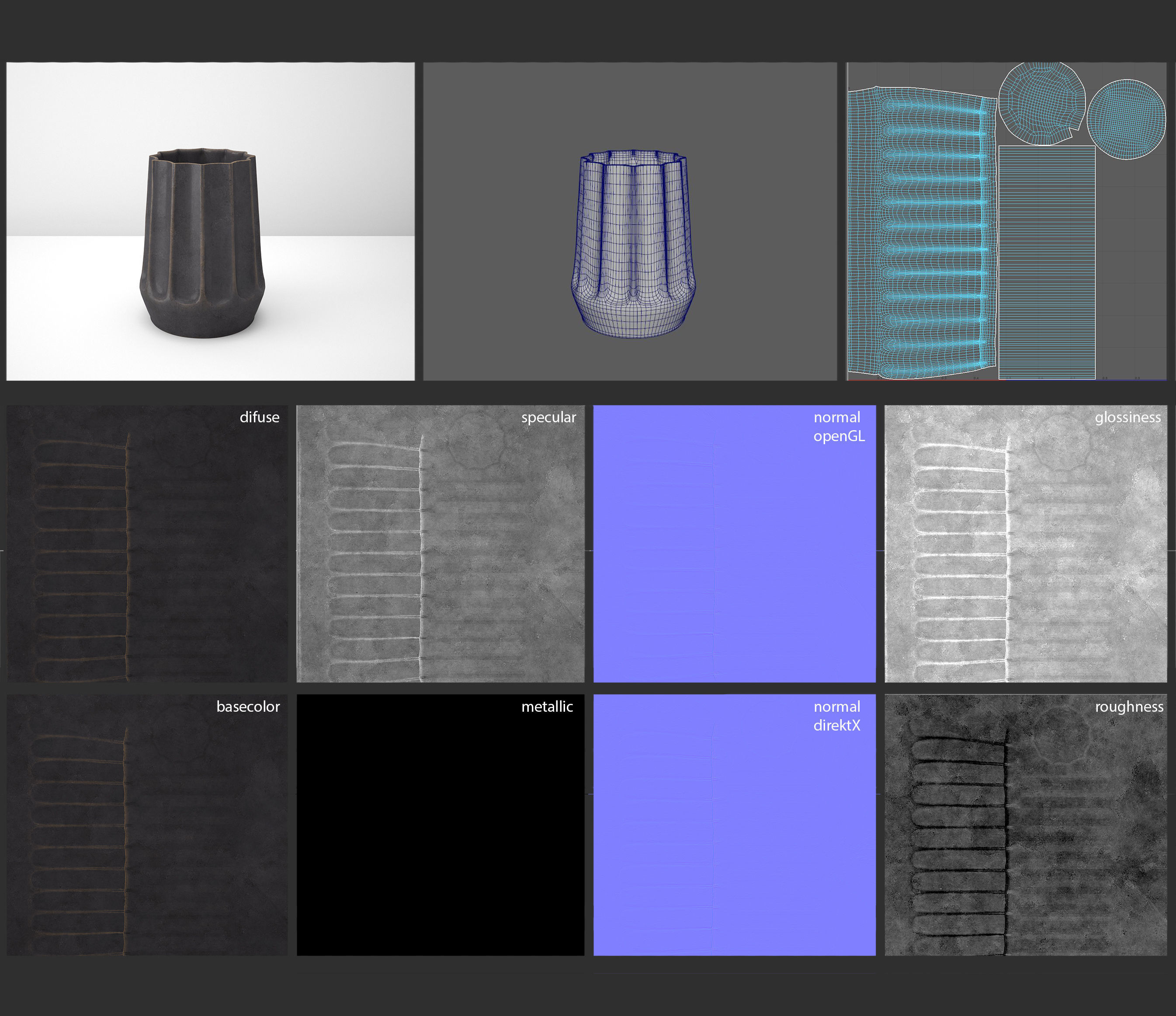 Deco Vase Susi 3D model_3