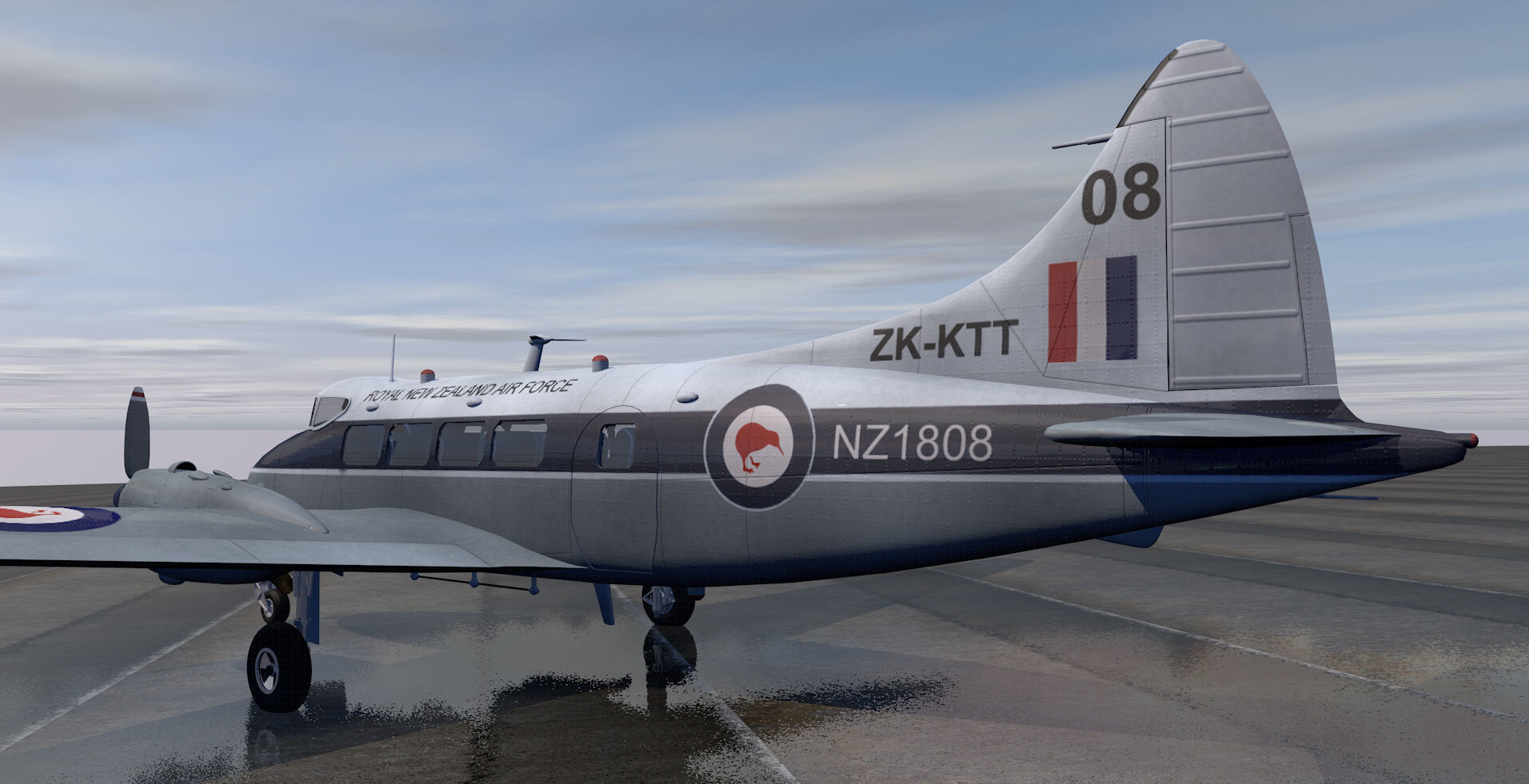 De Havilland DH-104 Dove 3D model_3