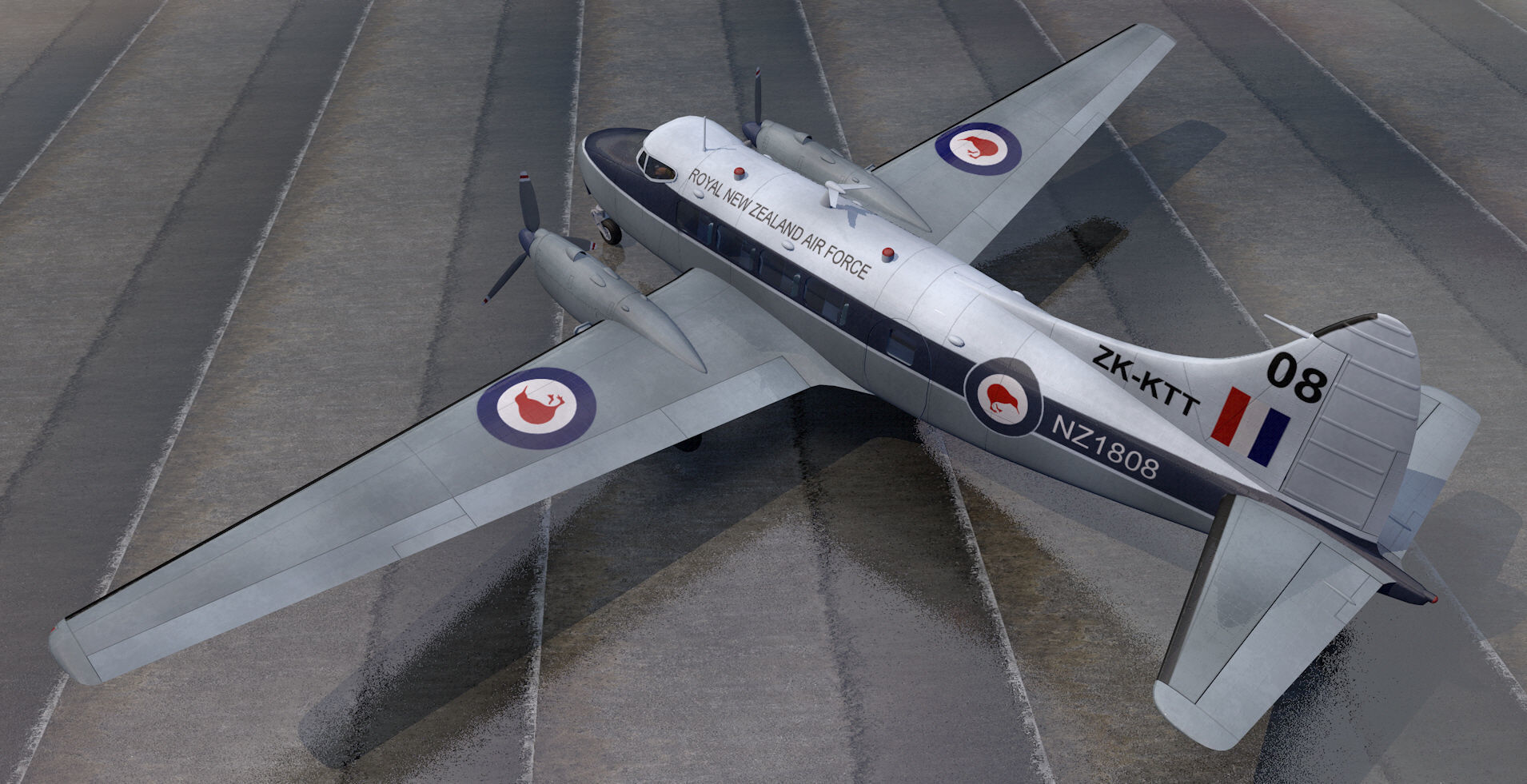 De Havilland DH-104 Dove 3D model_1
