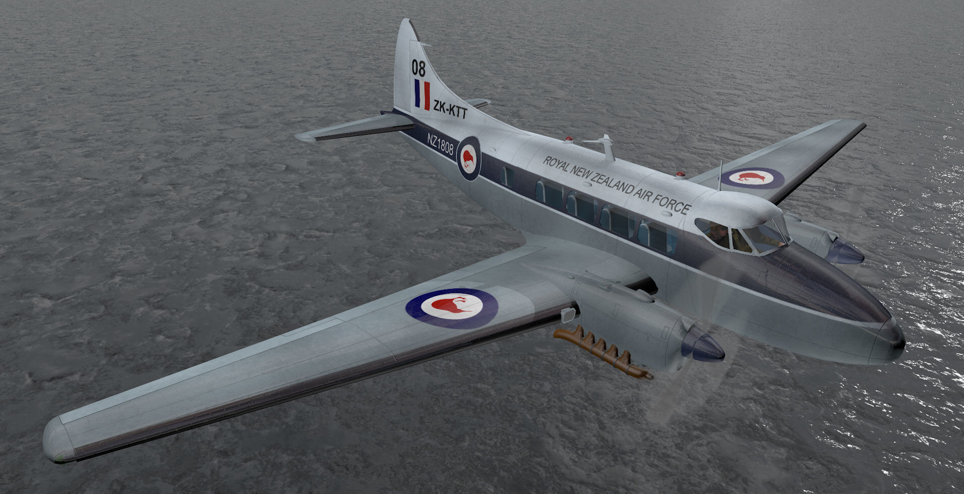 De Havilland DH-104 Dove 3D model_9