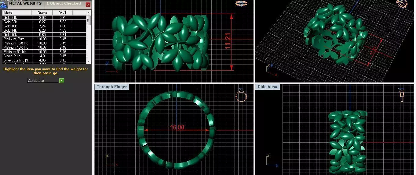 Ring twigs Free 3D print model