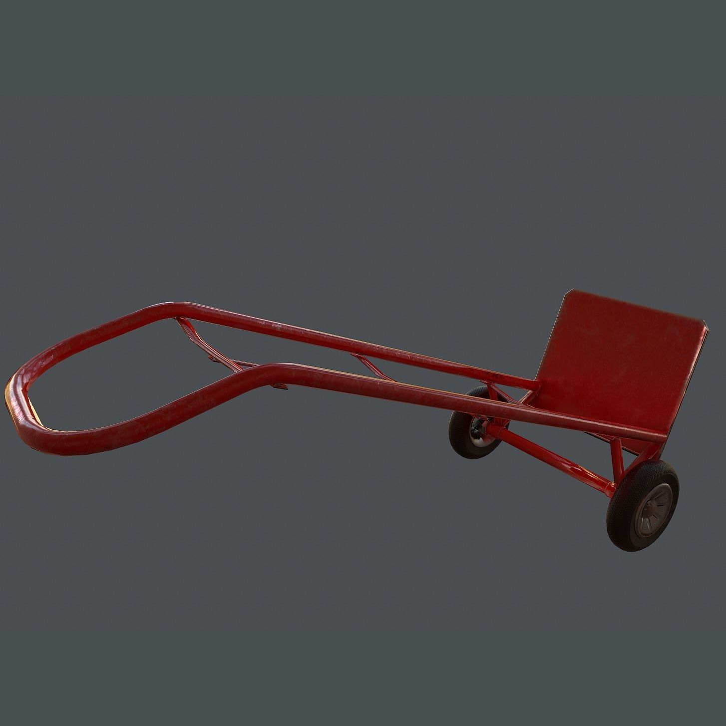 HandTrolley - Low Poly - Game ready hand truck Low-poly 3D model_2