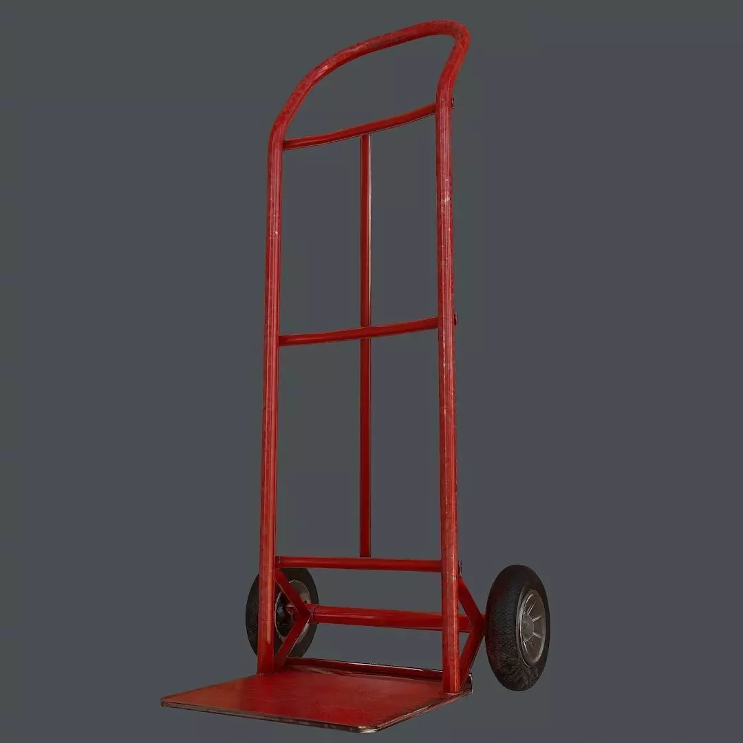 HandTrolley - Low Poly - Game ready hand truck Low-poly 3D model_0