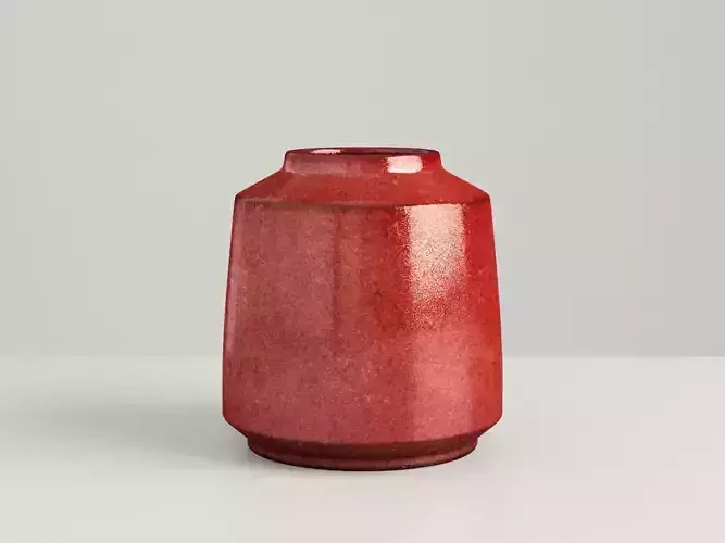 Vase Red Iron 3D model