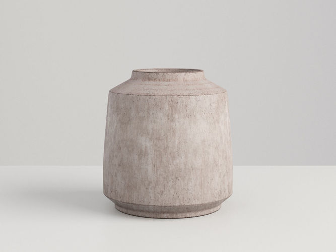 Vase Hare Fur 3D model