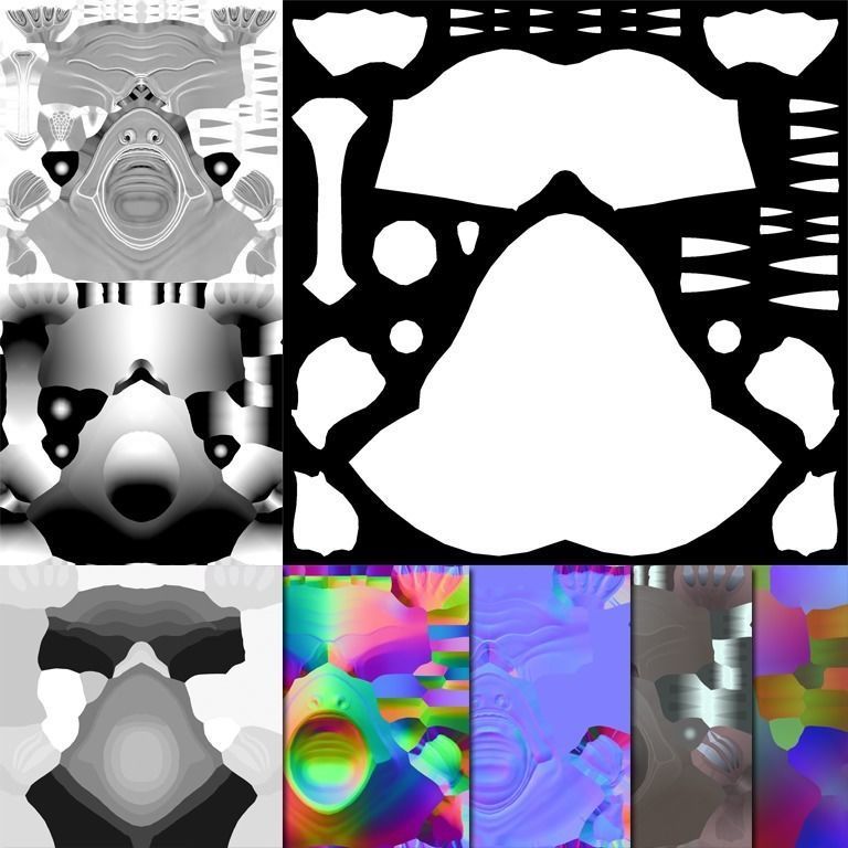 Stylized Anglerfish Statue Low-poly 3D model_8