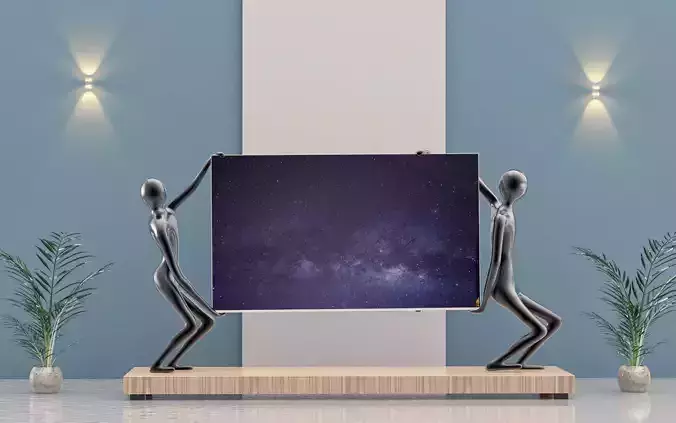 TV Stand Between Two 3D model