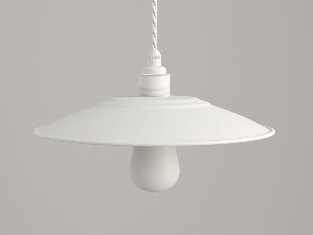 Pendant Lamp Enamel 3D model_2