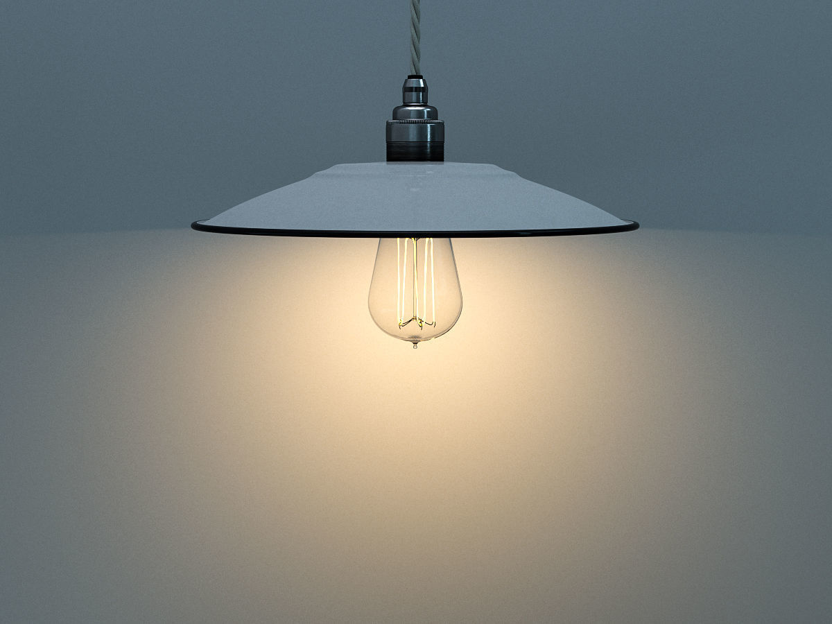 Pendant Lamp Enamel 3D model_6