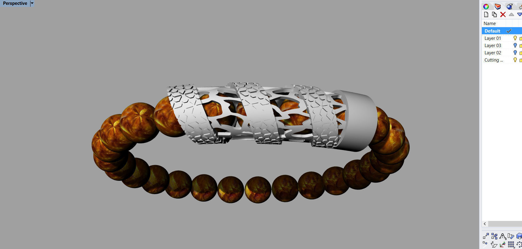 BRACELET WITH STONES  3D print model_7