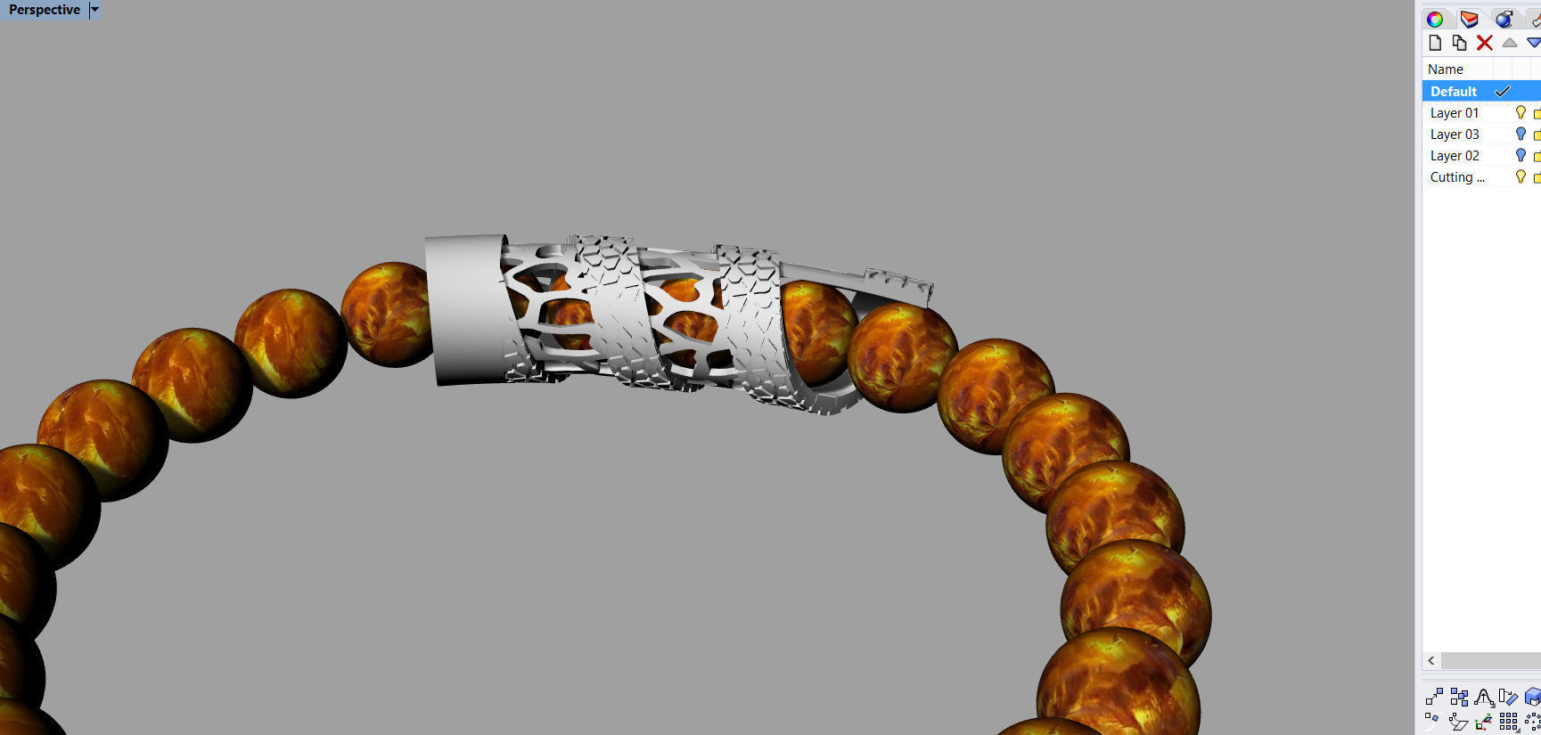 BRACELET WITH STONES  3D print model_9