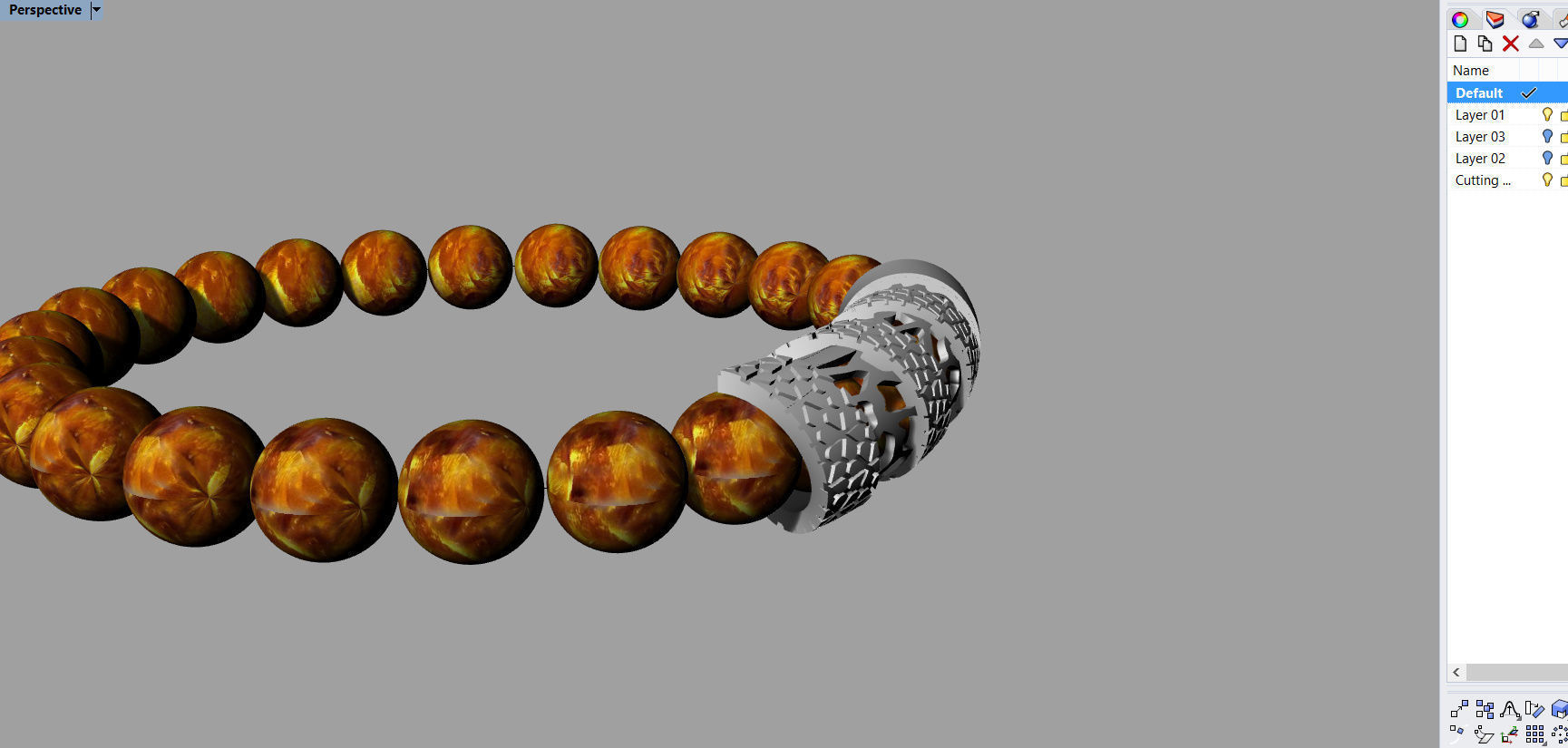 BRACELET WITH STONES  3D print model_8