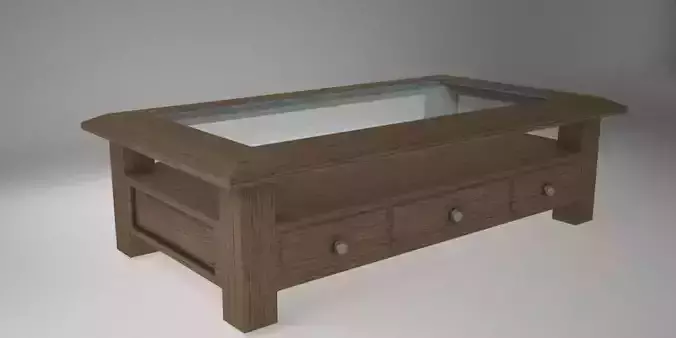 low table Free low-poly 3D model