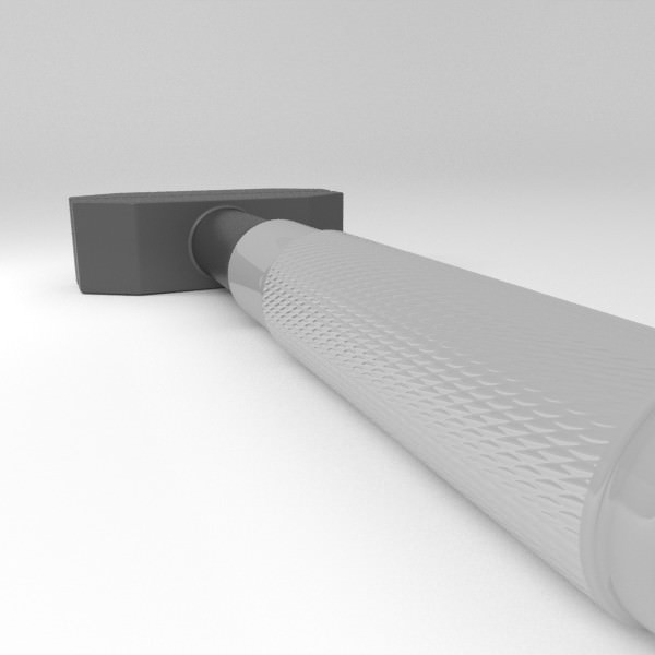 French key 3D model_2