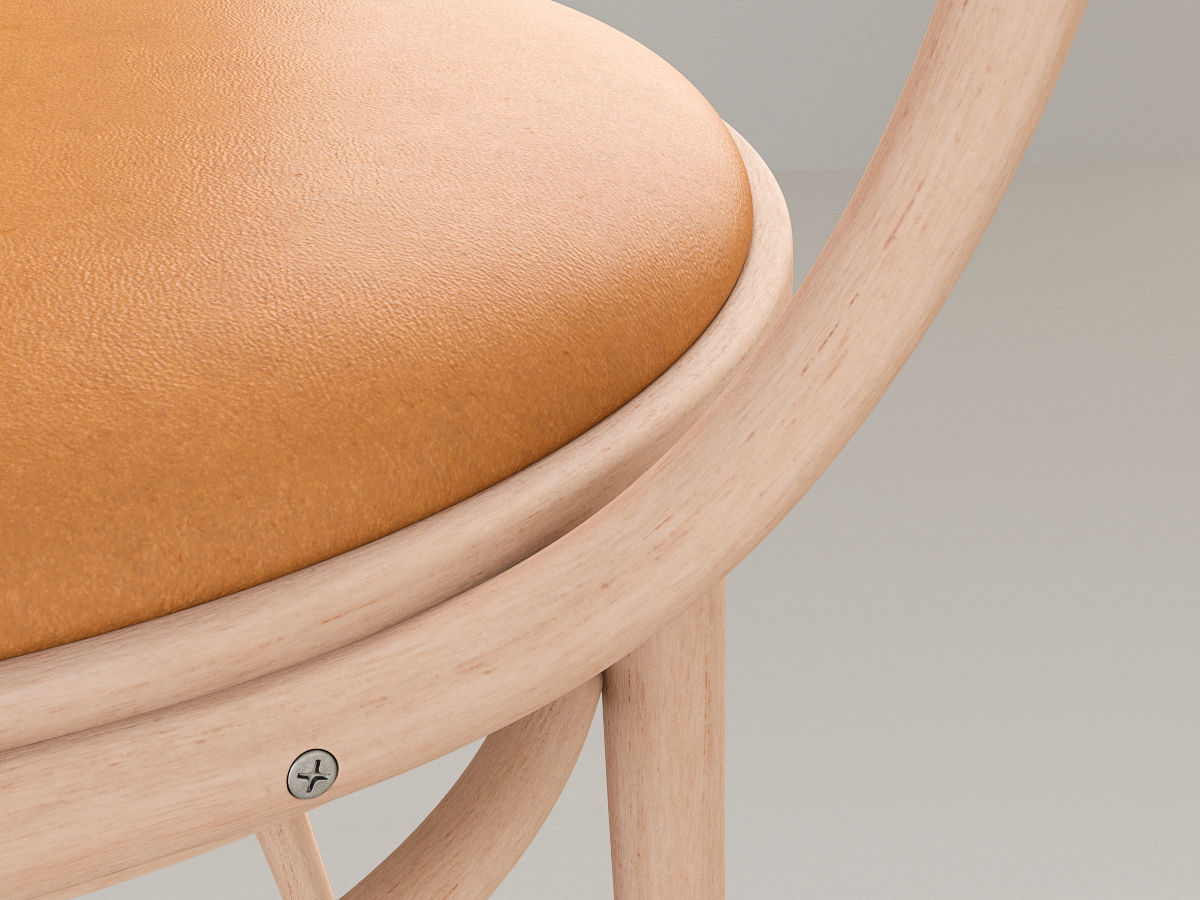 Chair Bentwood Raw 3D model_1