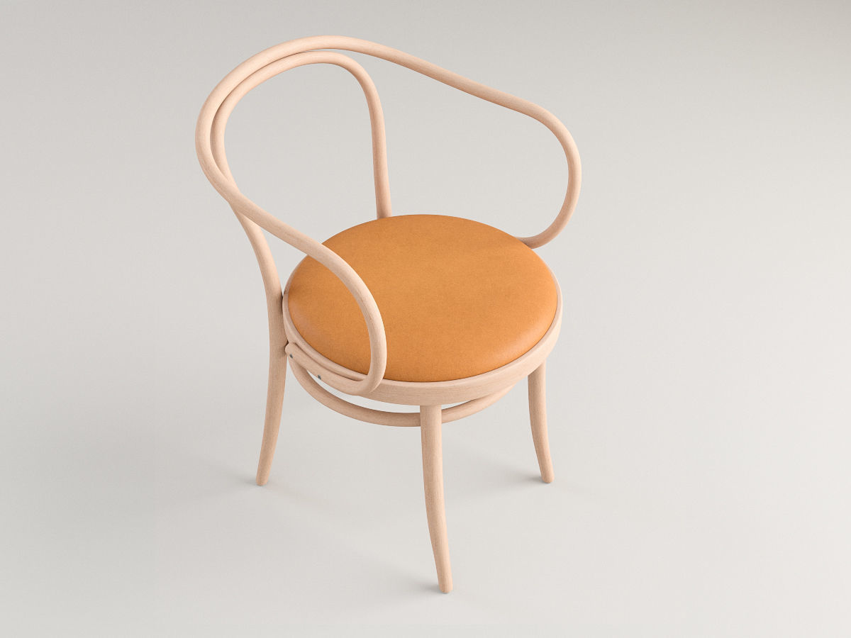 Chair Bentwood Raw 3D model_2