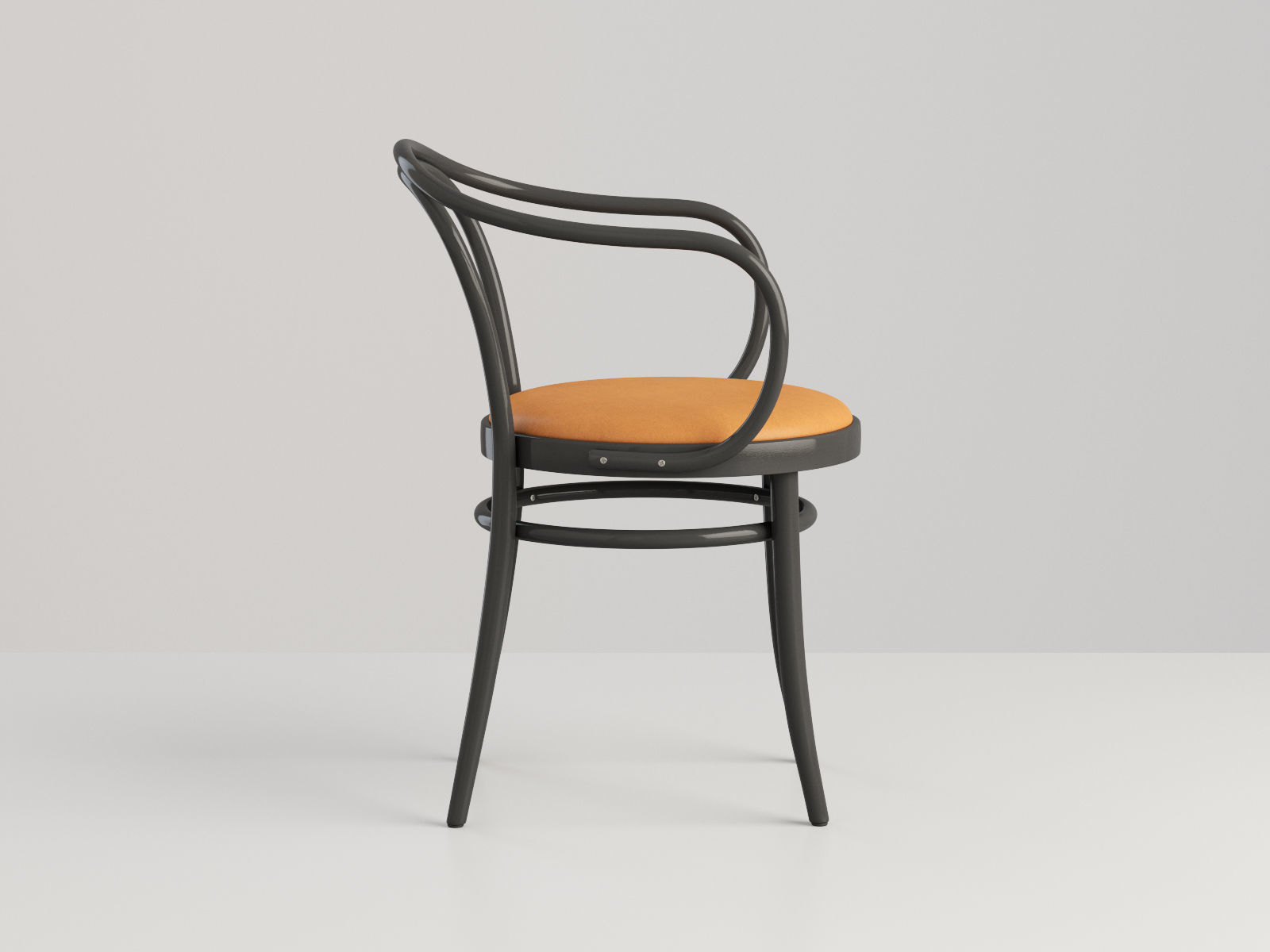 Chair Bentwood Black 3D model_4