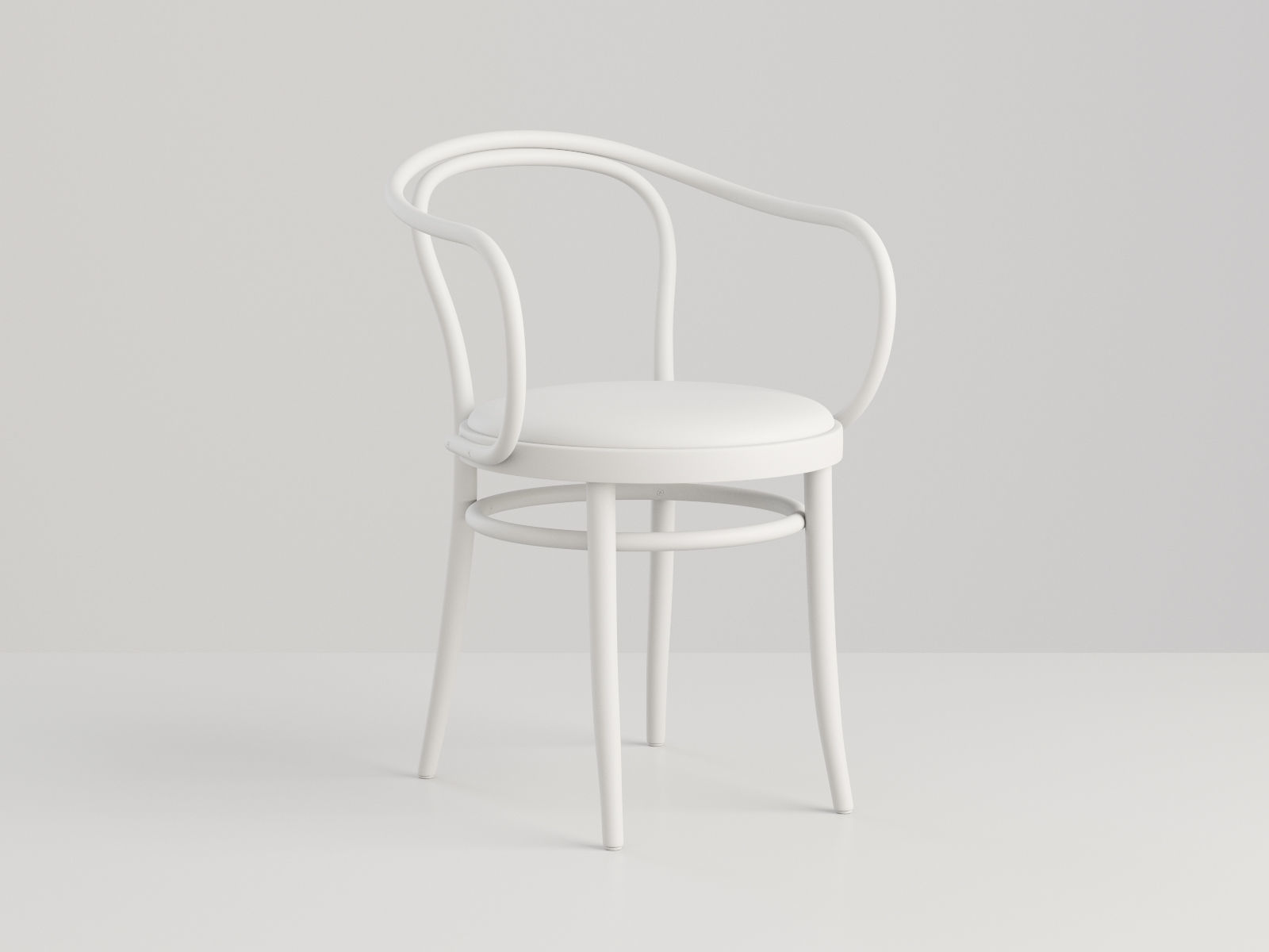 Chair Bentwood Black 3D model_5