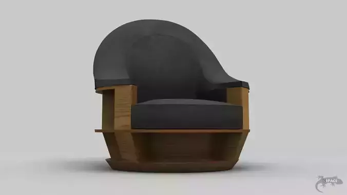 armchairShelf swivel chair 3D model