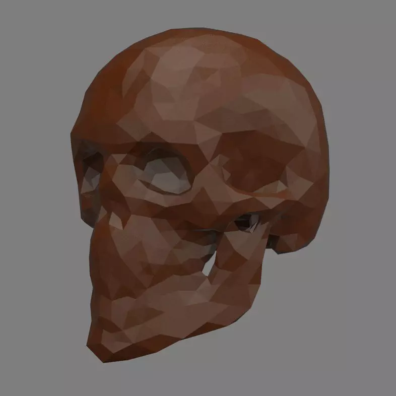 Abstract skull 3D print model_0