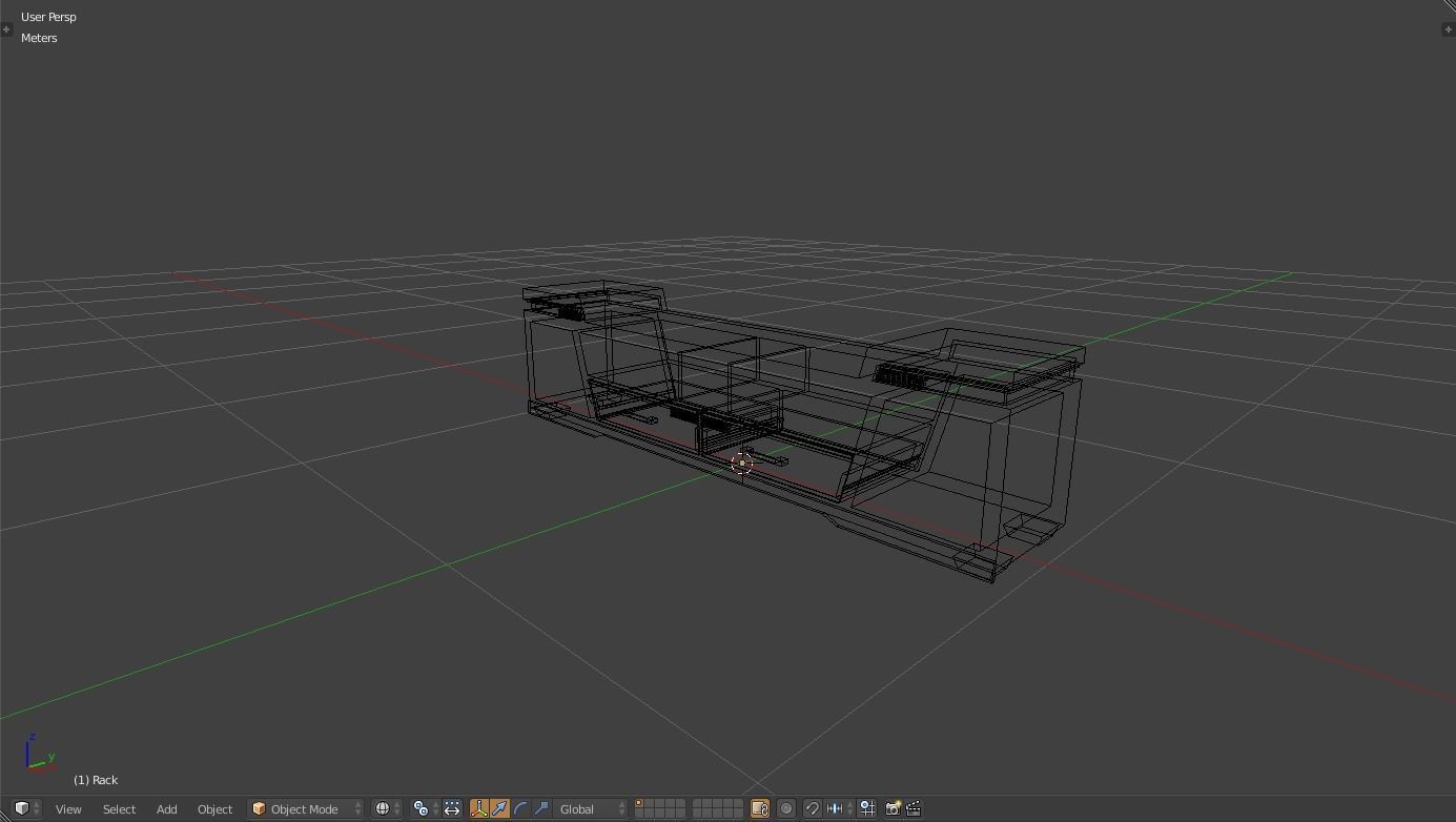 Rack Modern Free low-poly 3D model_4