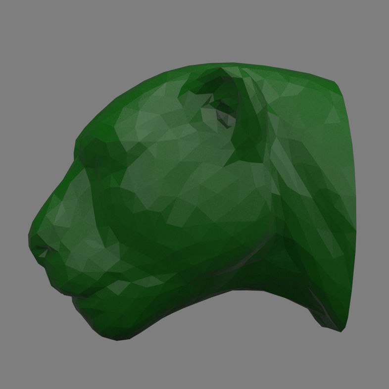 tiger head 3D print model_2