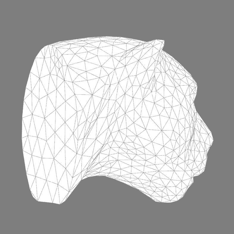 tiger head 3D print model_7